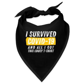 I Survived Covid-19 - Bandana - Schwarz - Vorne