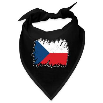 Czech Design für Tschechen Fans - Bandana - Schwarz - Vorne