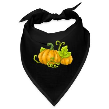 Kürbis - Bandana - Schwarz - Vorne