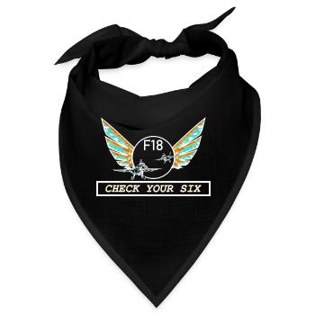 Check Your Six - Bandana - Schwarz - Vorne
