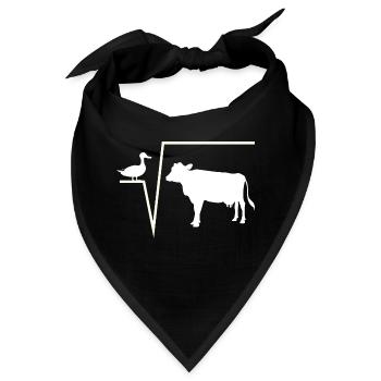 n-te Wurzel von Q - Ente Wurzel von Kuh Mathe Witz - Bandana - Schwarz - Vorne