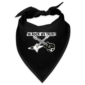 In Rock vertrauen wir - Bandana - Schwarz - Vorne