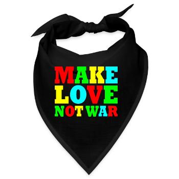Make love not war - Bandana - Schwarz - Vorne