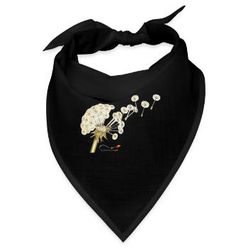 Pusteblume – Löwenzahn zur Fruchtzeit - Bandana - Schwarz - Vorne