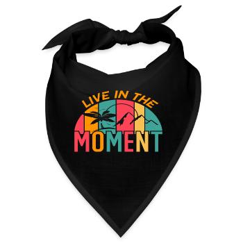 Live in the Moment - Bandana - Schwarz - Vorne
