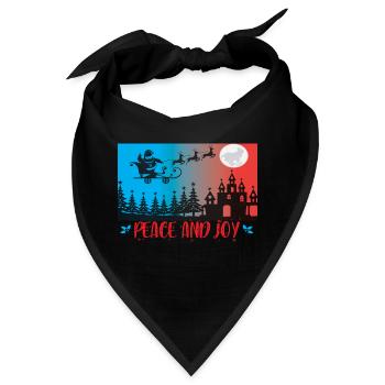Peace and Joy - Bandana - Schwarz - Vorne