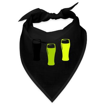 Bier Gläser - Bandana - Schwarz - Vorne