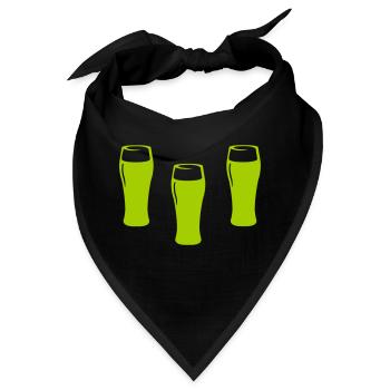 Bier Gläser - Bandana - Schwarz - Vorne