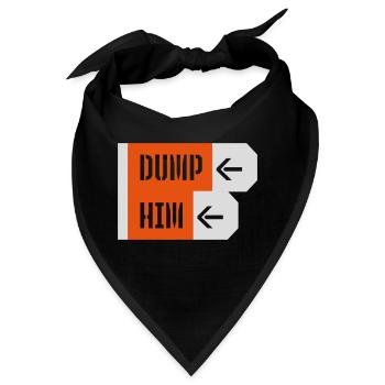 dump him Zitat Logo - Bandana - Schwarz - Vorne