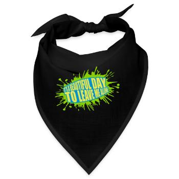 leave me alone day - Bandana - Schwarz - Vorne