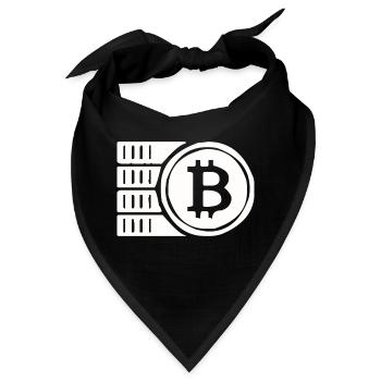 Bitcoin-Token - Bandana - Schwarz - Vorne