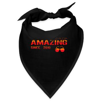 Amazing since 2010 - Bandana - Schwarz - Vorne