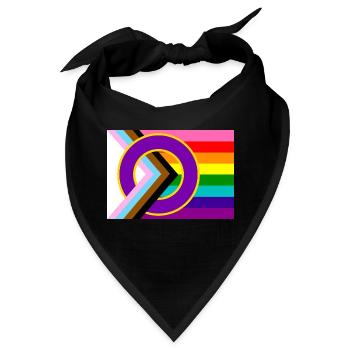 Progressive Pride-Flagge - Bandana - Schwarz - Vorne