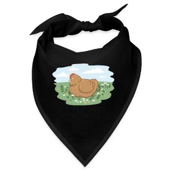 Glucke - Bandana - Schwarz - Vorne