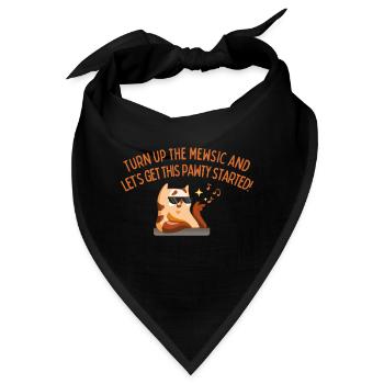 Drehen Sie das Mewsic auf - Bandana - Schwarz - Vorne
