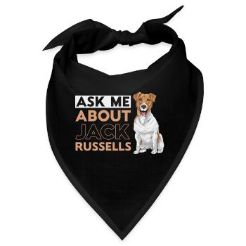 Jack Russell Terrier - Bandana - Schwarz - Vorne