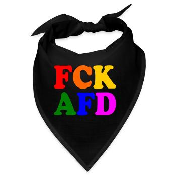 Fck afd - Bandana - Schwarz - Vorne