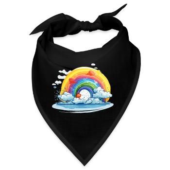Regenbogen Pride - Bandana - Schwarz - Vorne