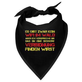 Es gibt kein WIFI imWald - Bandana - Schwarz - Vorne