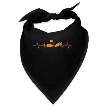 flipper heartbeat Design for a flipper fan - Bandana - Schwarz - Vorne