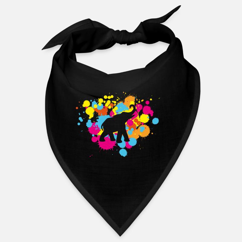 Yoga Splash Elephant Blobs Holi India Meditation Bandana