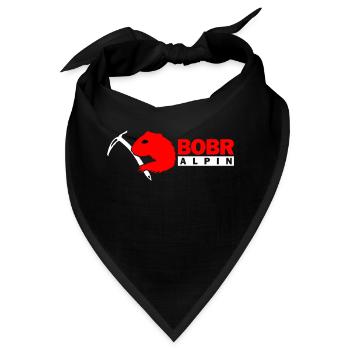 Bobr Alpin Logo Hell - Bandana - Schwarz - Vorne