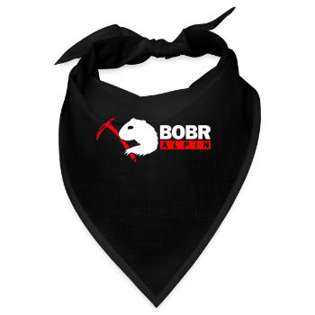 Bobr Alpin Logo - Bandana - Schwarz - Vorne