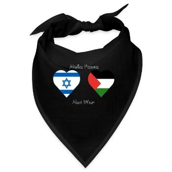 PeaceNotWarIsrlPal - Bandana - Schwarz - Vorne