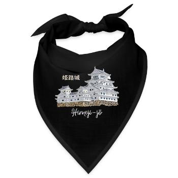 Burg Himeji-jo, Japan, Präfektur Hyogo, Zeichnung - Bandana - Schwarz - Vorne