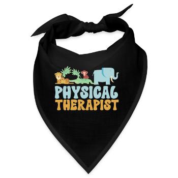 Physiotherapie Kinderphysiotherapeutin - Bandana - Schwarz - Vorne