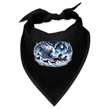 Mondgöttin im nächtlichen Zauberzug - Bandana - Schwarz - Vorne