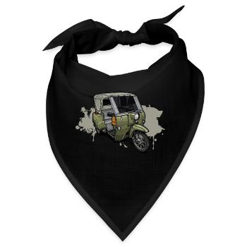 Duo DDR Dreirad - Illustration - Bandana - Schwarz - Vorne