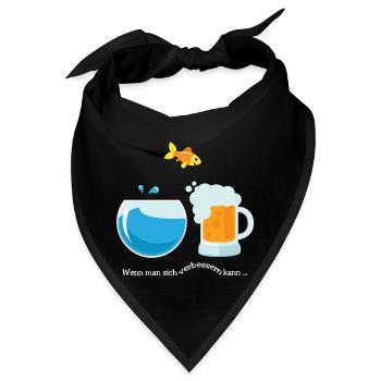 Goldfisch (Er-kann-sich-verbessern-Edition) - Bandana - Schwarz - Vorne