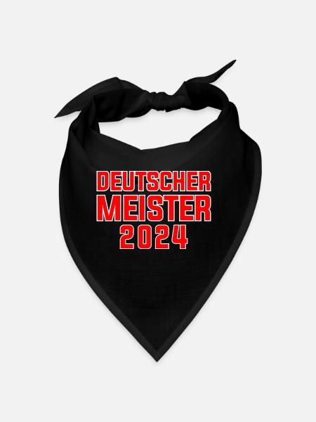 Leverkusen Deutscher Meister 2024 Fussball Verein - Bandana - Schwarz