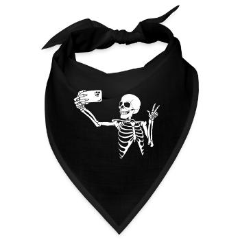 Tödliches Selfie (Weiß) - Bandana - Schwarz - Vorne