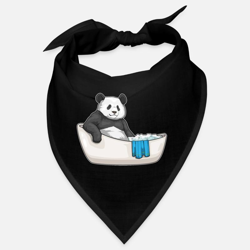 Panda Bathing Bathtub Bandana