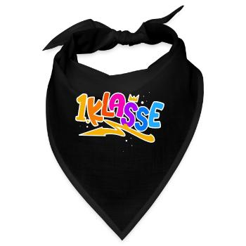 Einschulung 1 Klasse Graffiti - Bandana - Schwarz - Vorne