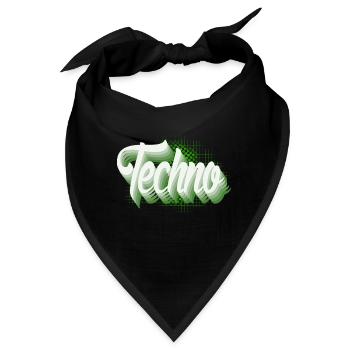 Techno - Bandana - Schwarz - Vorne