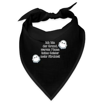 Lustiger Babyspruch Geister Halloween Mama Baby - Bandana - Schwarz - Vorne