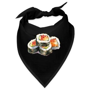 sushi food - Bandana - Schwarz - Vorne