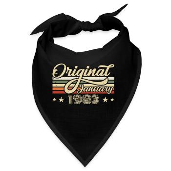 Geburtstag Januar 1983 Januar geboren im Januar - Bandana - Schwarz - Vorne