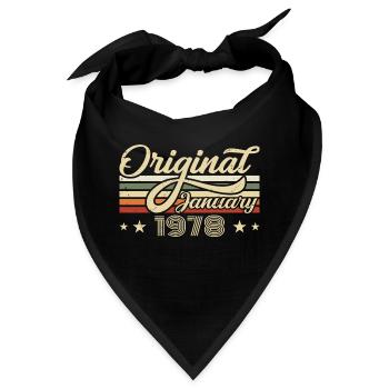 Geburtstag Januar 1978 Januar geboren im Januar - Bandana - Schwarz - Vorne
