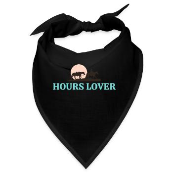 Pferdefreunde - Reiten - Reiter - Bandana - Schwarz - Vorne