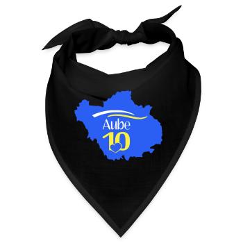 Aube 10 Carte Regionale Coeur - Bandana - Schwarz - Vorne