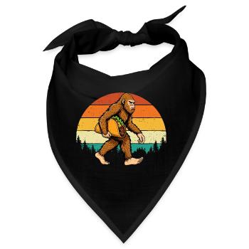 Bigfoot Trägt Taco Lustiges Fiesta Mashup - Bandana - Schwarz - Vorne