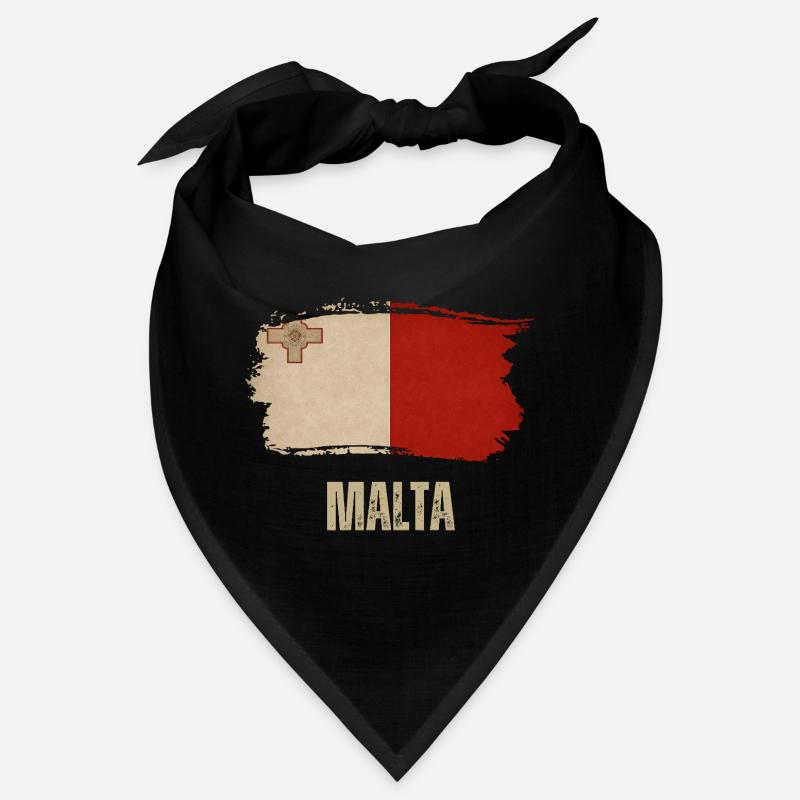 Drapeau grunge maltais, j’adore Malte Bandana