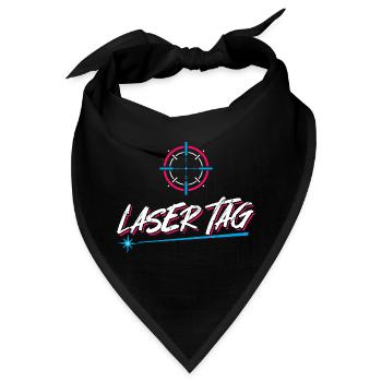 Retro Laser Tag Neon Gaming Design - Bandana - Schwarz - Vorne