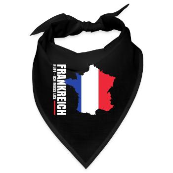 Frankreich Auswandern - Bandana - Schwarz - Vorne