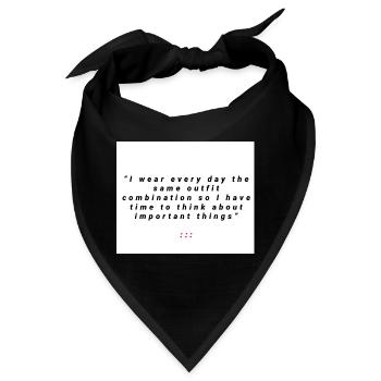 Alltägliches Outfit, tiefe Gedanken - Bandana - Schwarz - Vorne