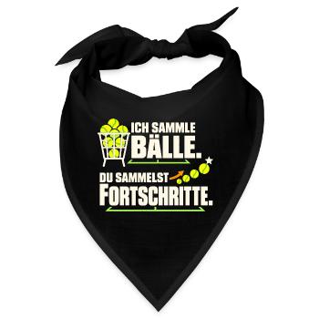 Tennistrainer Tennis Coach Tennislehrer Geschenk - Bandana - Schwarz - Vorne